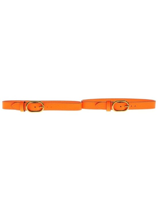 Gucci Diana Logo Leather Belt Orange Set